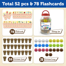 Load image into Gallery viewer, Little Engineer Montessori ABC Ice Creams – 130 Piece Early Learning Set