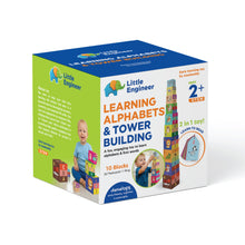 Load image into Gallery viewer, Little Engineer | Learning Alphabets & Tower building | Early learning toy | Reading readiness | First words | Cognitive devlopment | Age 2+