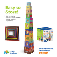 Load image into Gallery viewer, Little Engineer | Learning Alphabets & Tower building | Early learning toy | Reading readiness | First words | Cognitive development | Age 2+