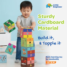 Load image into Gallery viewer, Little Engineer | Learning Alphabets & Tower building | Early learning toy | Reading readiness | First words | Cognitive devlopment | Age 2+