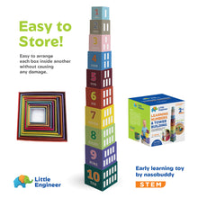 Load image into Gallery viewer, "Little Engineer | Learning Numbers & Tower building | Early learning toy | Early Math | Problem Solving| Motor Skills | Age 2+ "