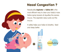 Load image into Gallery viewer, Nasobuddy® Baby's Aspirator + Saline Kit