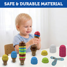 Load image into Gallery viewer, Little Engineer Montessori 123 IceCreams| Counting &amp; Number Matching Toy for Toddlers | Early Math STEM Toy with Number Cone &amp; Scoops | Learning While Playing Educational Gift for Ages 2+ (30Pcs, 30 Flashcards)
