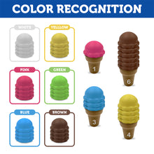 Load image into Gallery viewer, Little Engineer Montessori 123 IceCreams| Counting &amp; Number Matching Toy for Toddlers | Early Math STEM Toy with Number Cone &amp; Scoops | Learning While Playing Educational Gift for Ages 2+ (30Pcs, 30 Flashcards)
