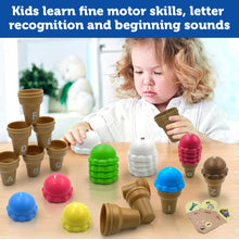 Load image into Gallery viewer, Little Engineer Montessori ABC Ice Creams – 130 Piece Early Learning Set
